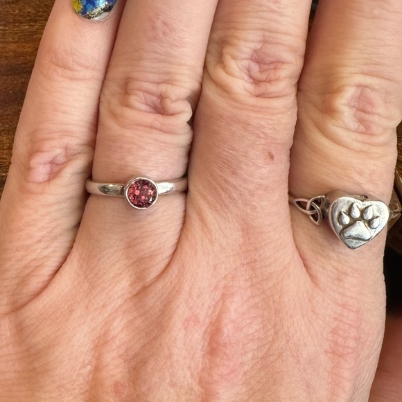 Pink Tourmaline 1.10 ct and Sterling Silver Bezel Set Ring Sz 6 NWOT - Picture 4 of 12